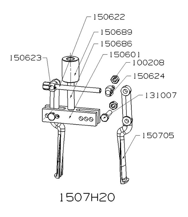 Extracteur Hydraulique Pour Prise Intérieure Forza 20 Tonnes